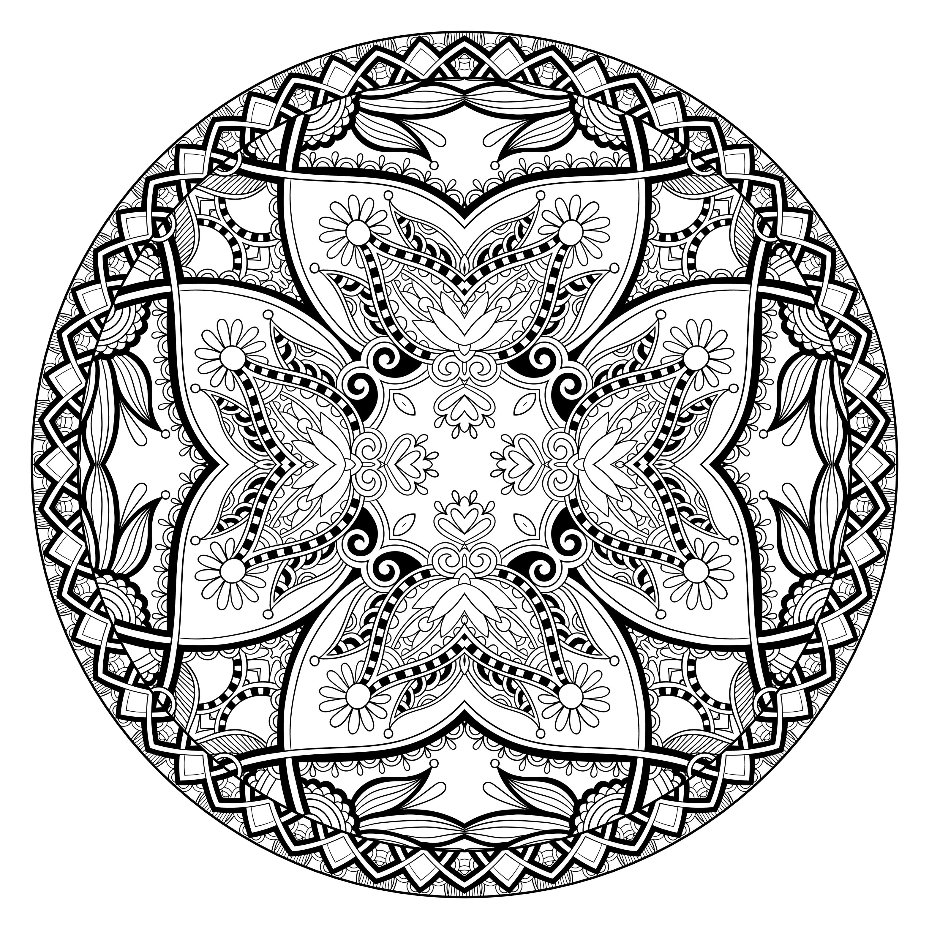 Desenhos incríveis para colorir de Mandalas para imprimir e colorir