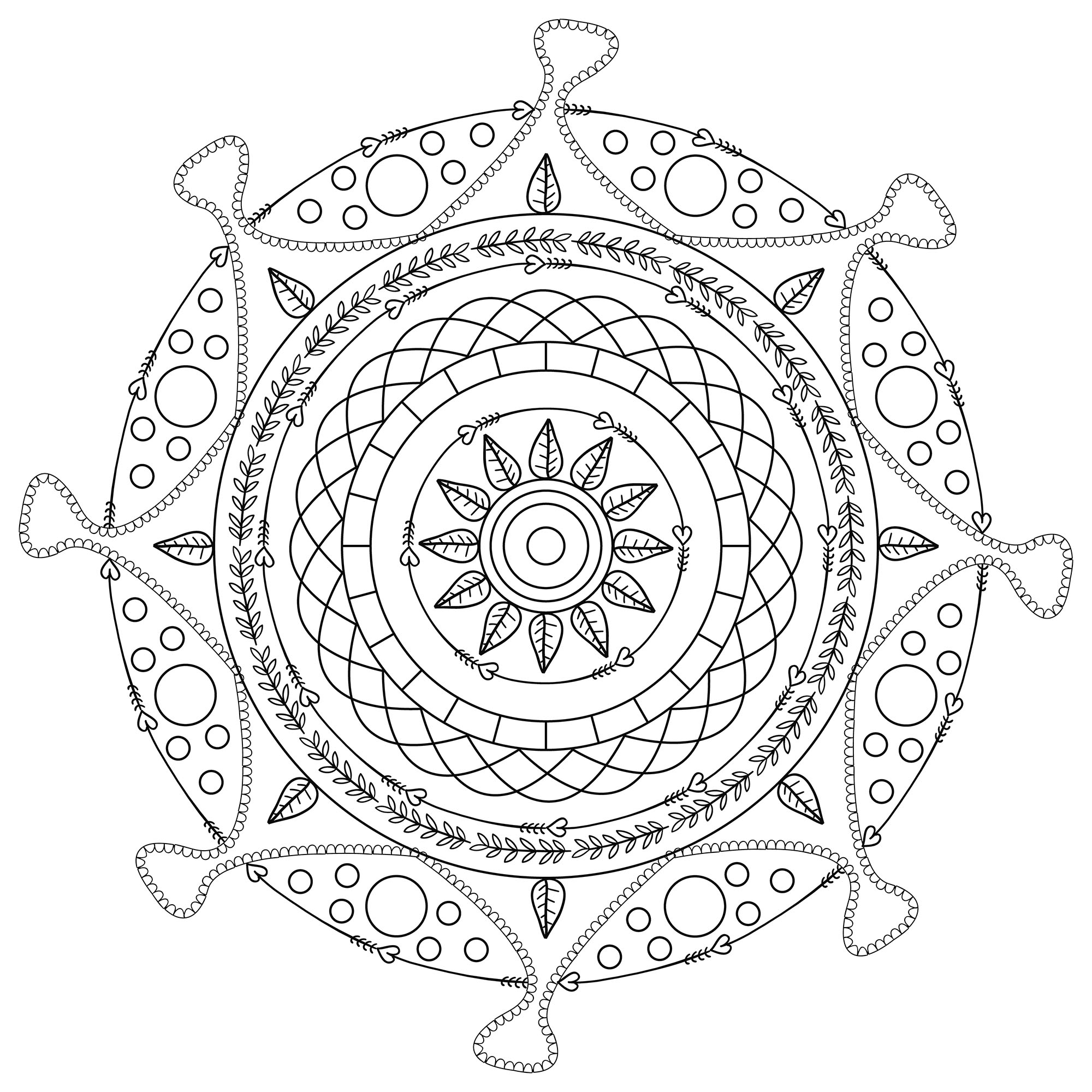 Mandala-gratuit-mpc-design-7 - Mandalas - Just Color Crianças : Páginas  para colorir para crianças