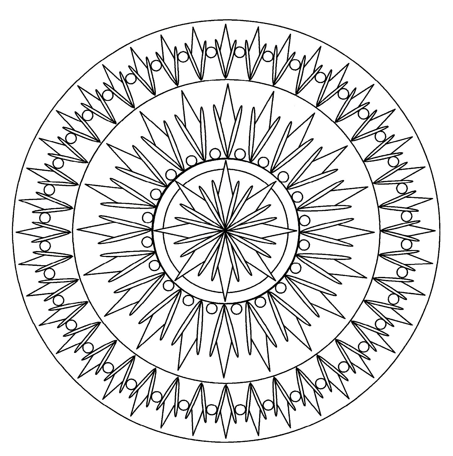 Mandala  fácil geometria - 2