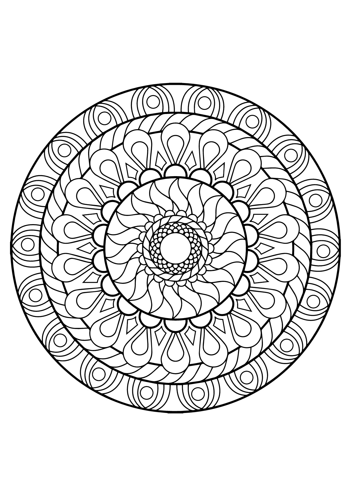 Mandala-complexo-livro-livro-11 - Mandalas - Just Color Crianças : Páginas  para colorir para crianças