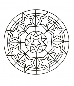 Simple Dibujos para colorear gratis de mandalas para descargar