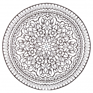 Mandala flores vintage