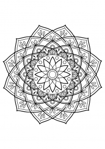 Página de para colorir e imprimir para crianças : Mandala-complexo-livro-livro-19