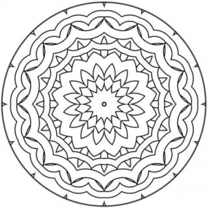 Desenhos simples para crianças para colorir de mandalas