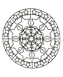 Desenhos para colorir de mandalas gratuitos para crianças