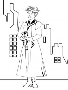 Mary Poppins colorir páginas para imprimir