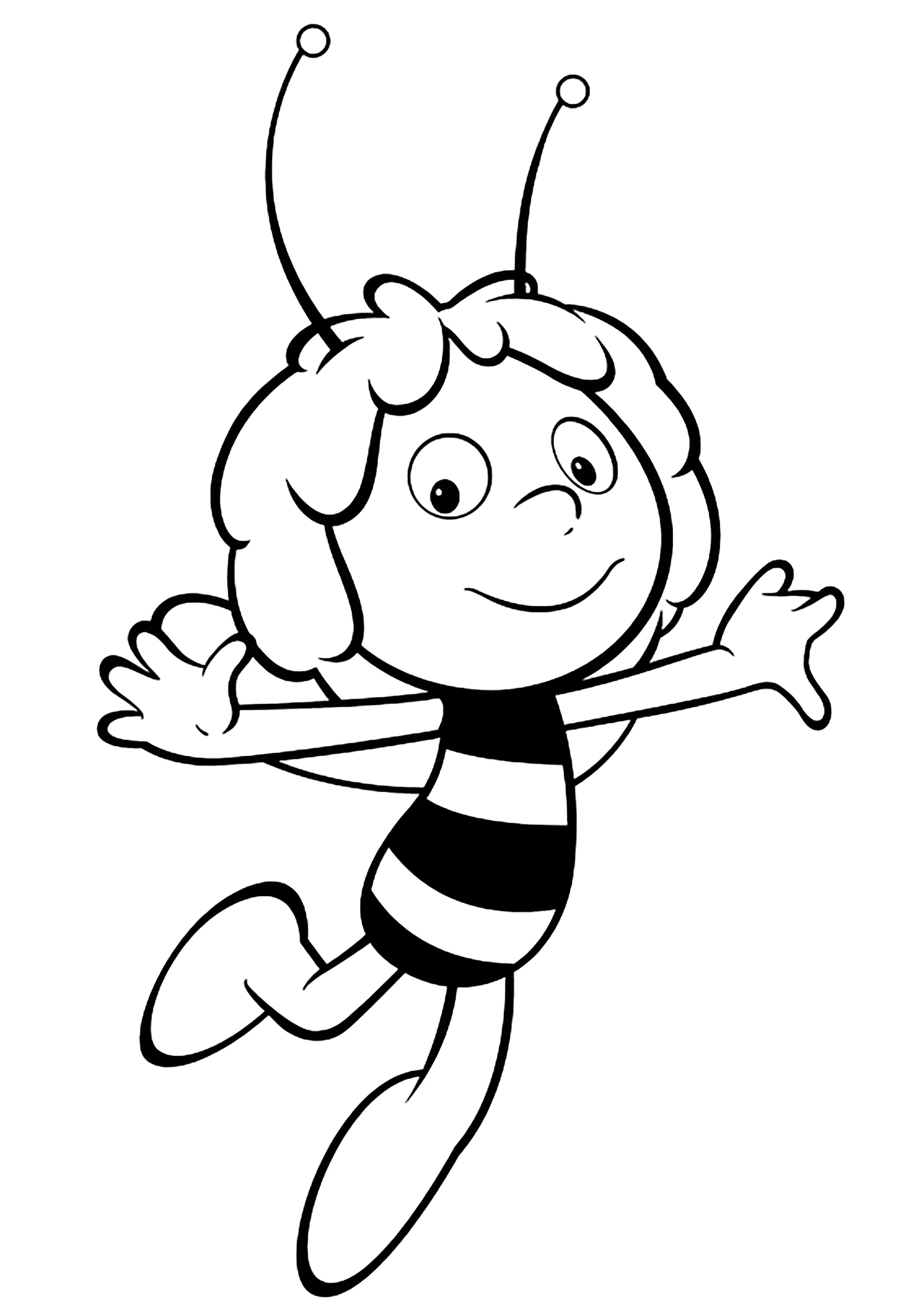 Linda Maya (Página de Maya a abelha para colorir e imprimir para crianças)