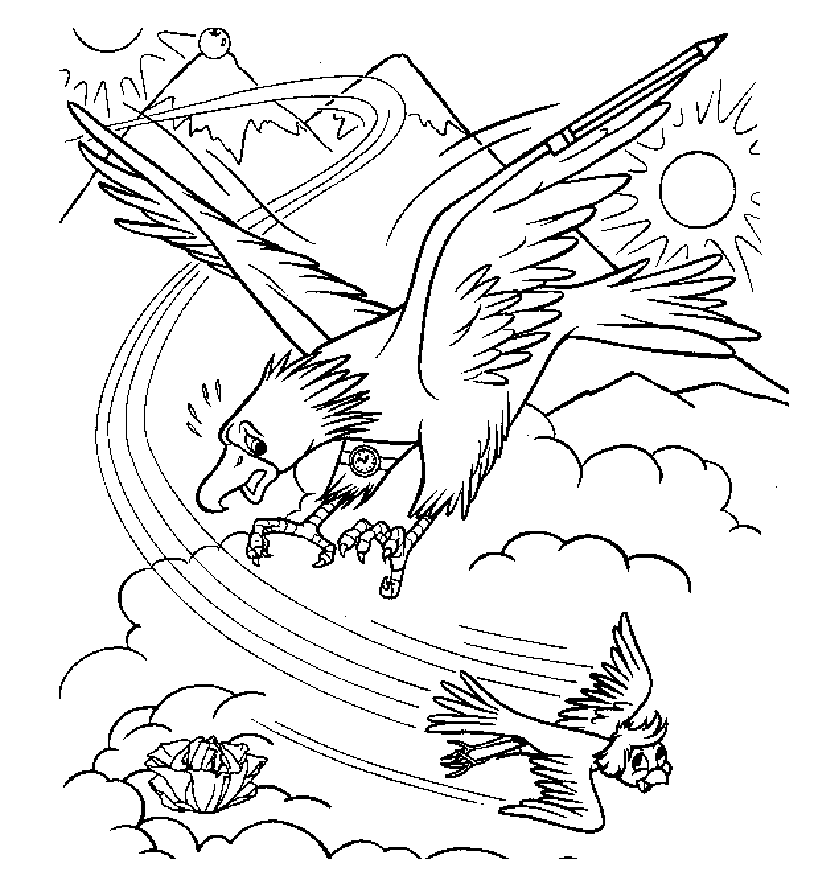 Livro de colorir simples Merlin, o Encantador, para crianças
