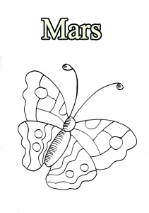 Página de Mês para colorir e imprimir para crianças : 03-Mar