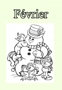 Página de Mês para colorir e imprimir para crianças : 02-fevrier