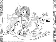 Páginas de Mia e eu para colorir e imprimir para crianças