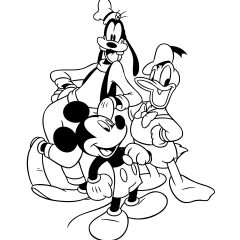 Páginas de Mickey e seus amigos para colorir e imprimir para crianças
