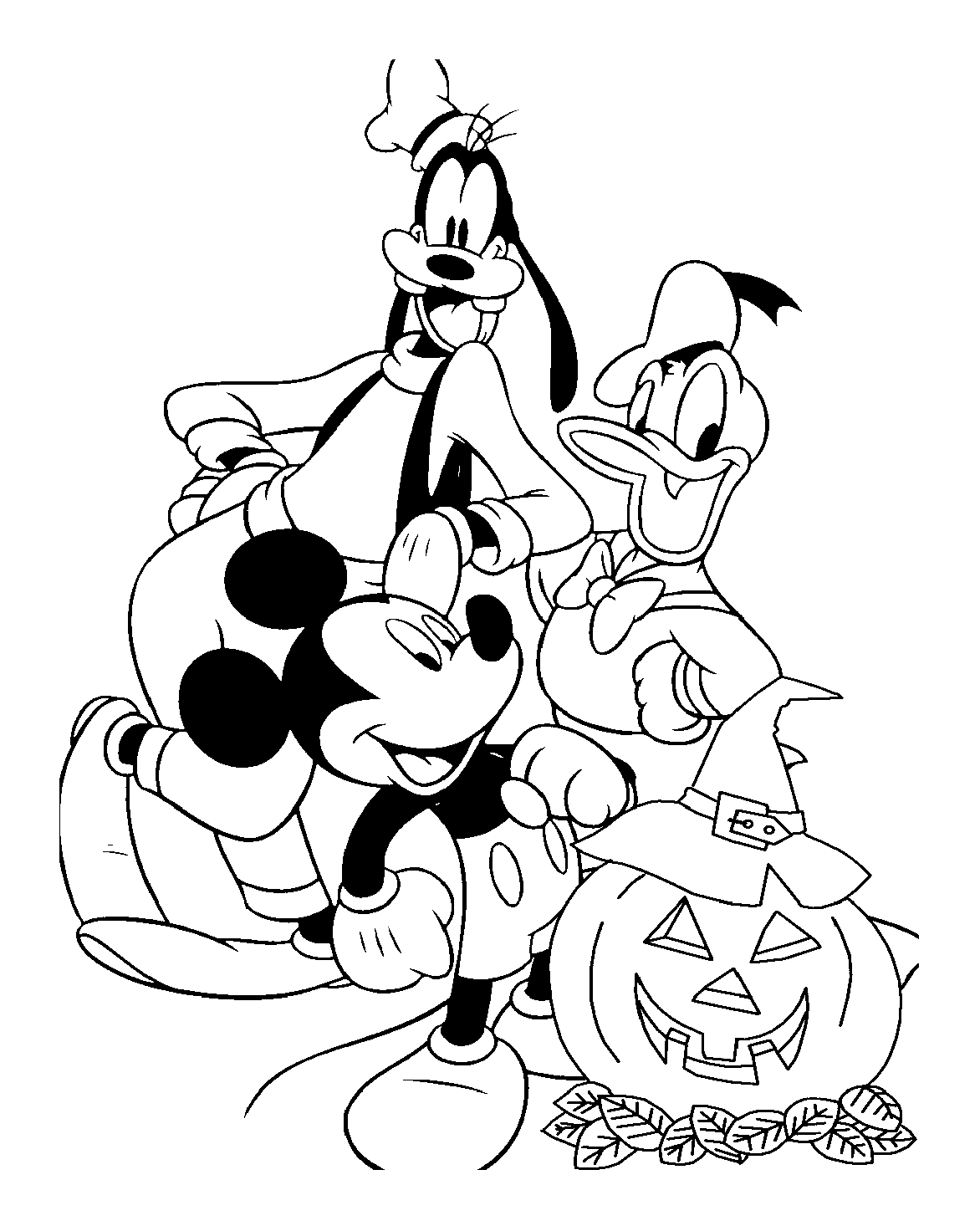 Desenhos incríveis grátis para colorir de Mickey e seus amigos para baixar