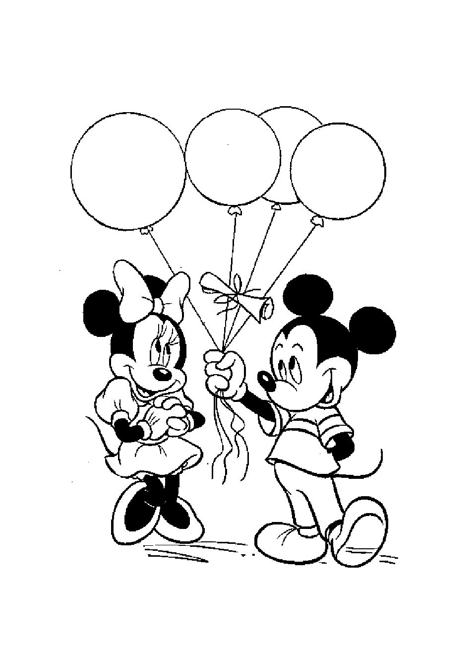 Simple Dibujos para colorear gratis de Mickey e seus amigos
