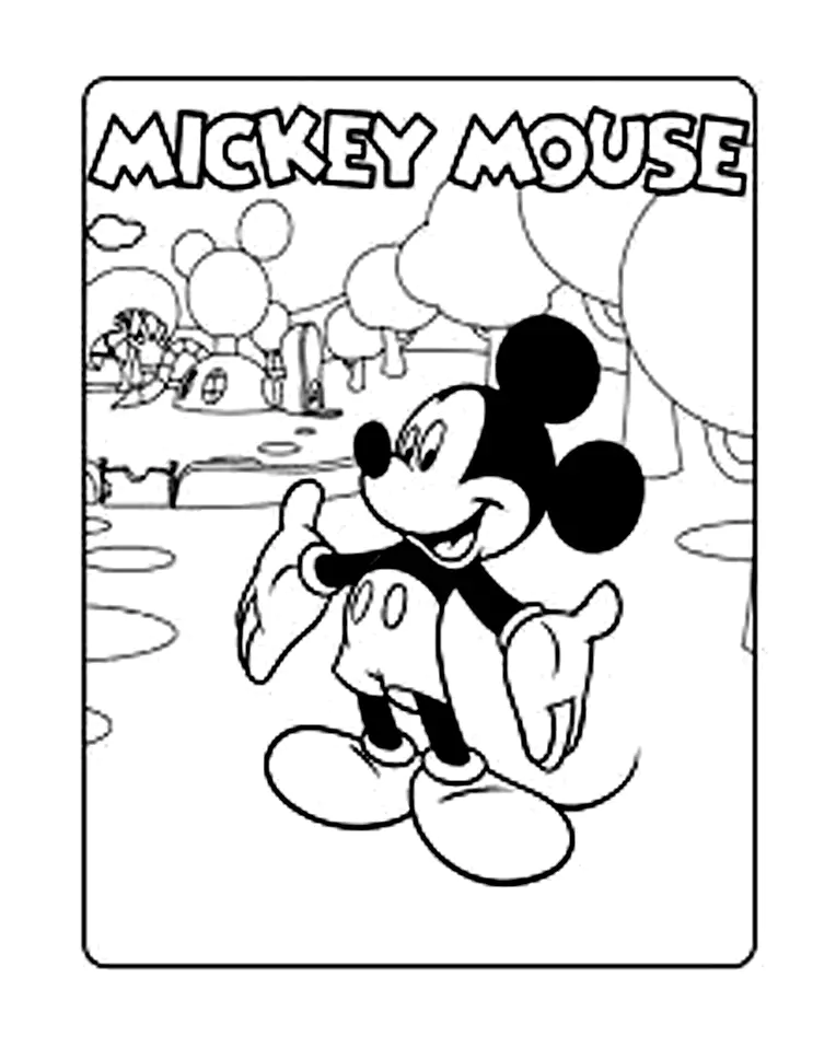 Rato Mickey (Página para colorir e imprimir para crianças)