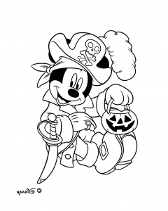 Mickey en pirate pour Halloween