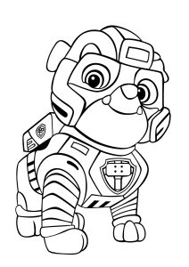 Página de Patrulha Pata: Os Supercães para colorir e imprimir para crianças : Ruben de Patrouille