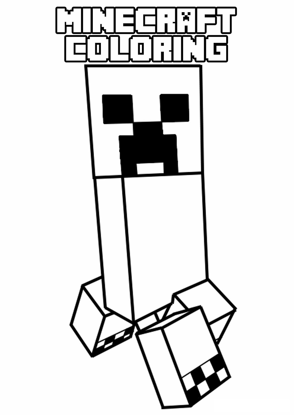 Desenho Minecraft grátis para descarregar e colorir - Minecraft