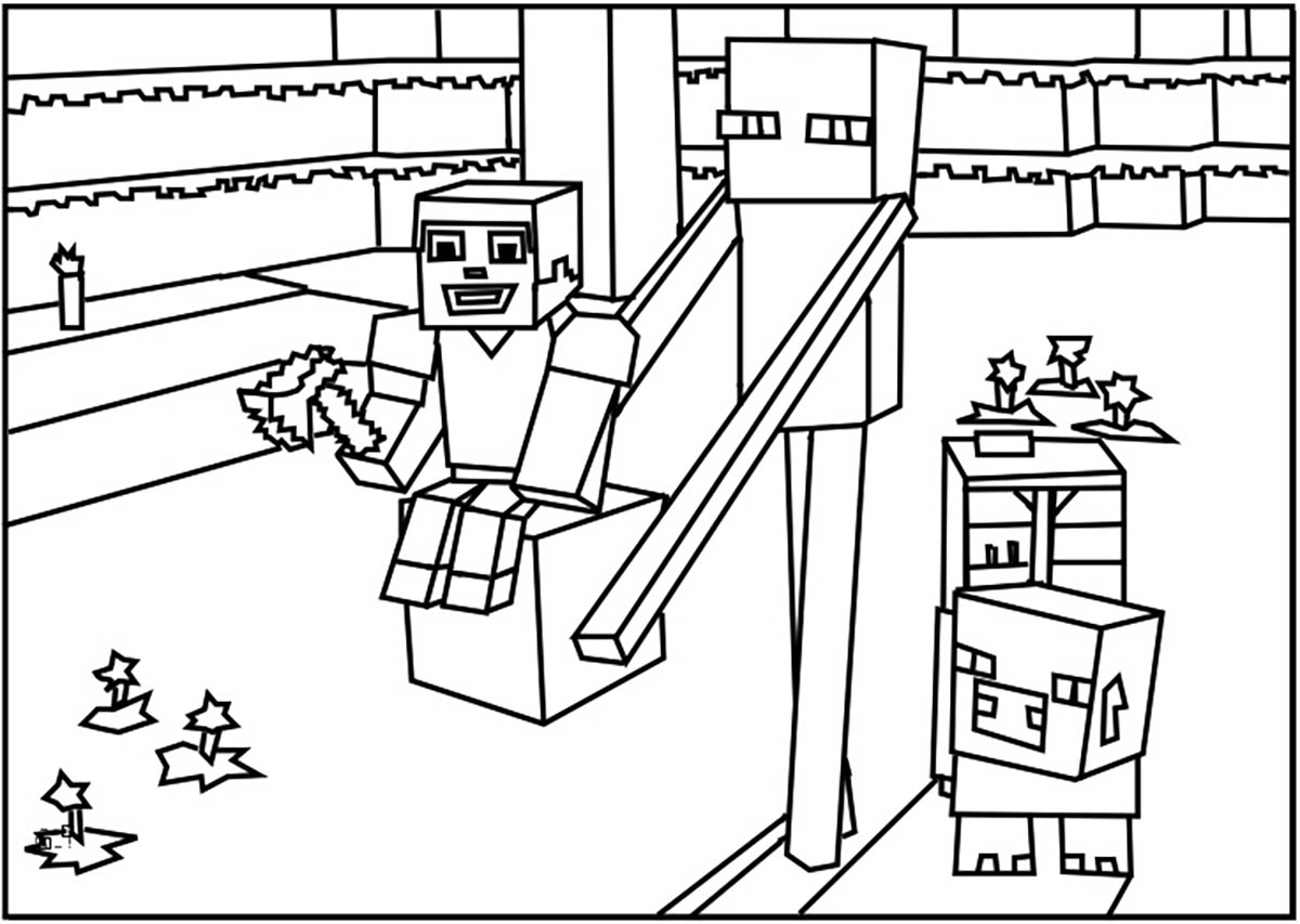 Desenhos de Minecraft para colorir, baixar e imprimir - Coloring Pages SK