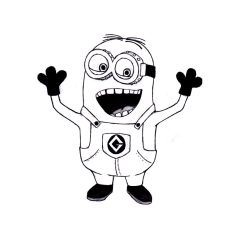 Páginas de Minions para colorir e imprimir para crianças