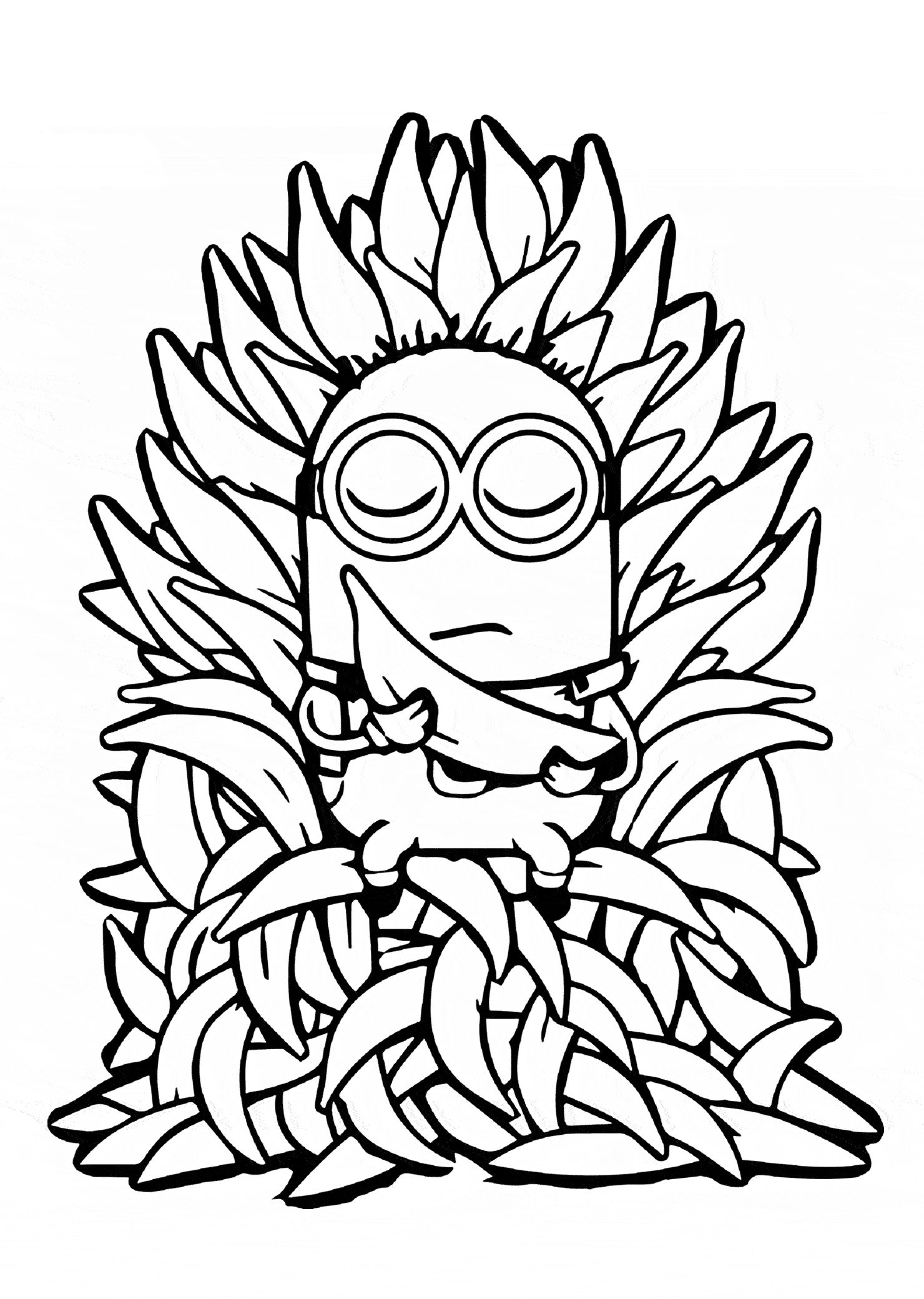 Desenho de banana para colorir para crianças