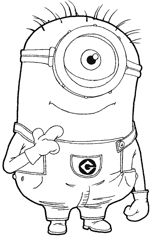 Desenhos dos Minions para Colorir e Imprimir - Aprender a Desenhar