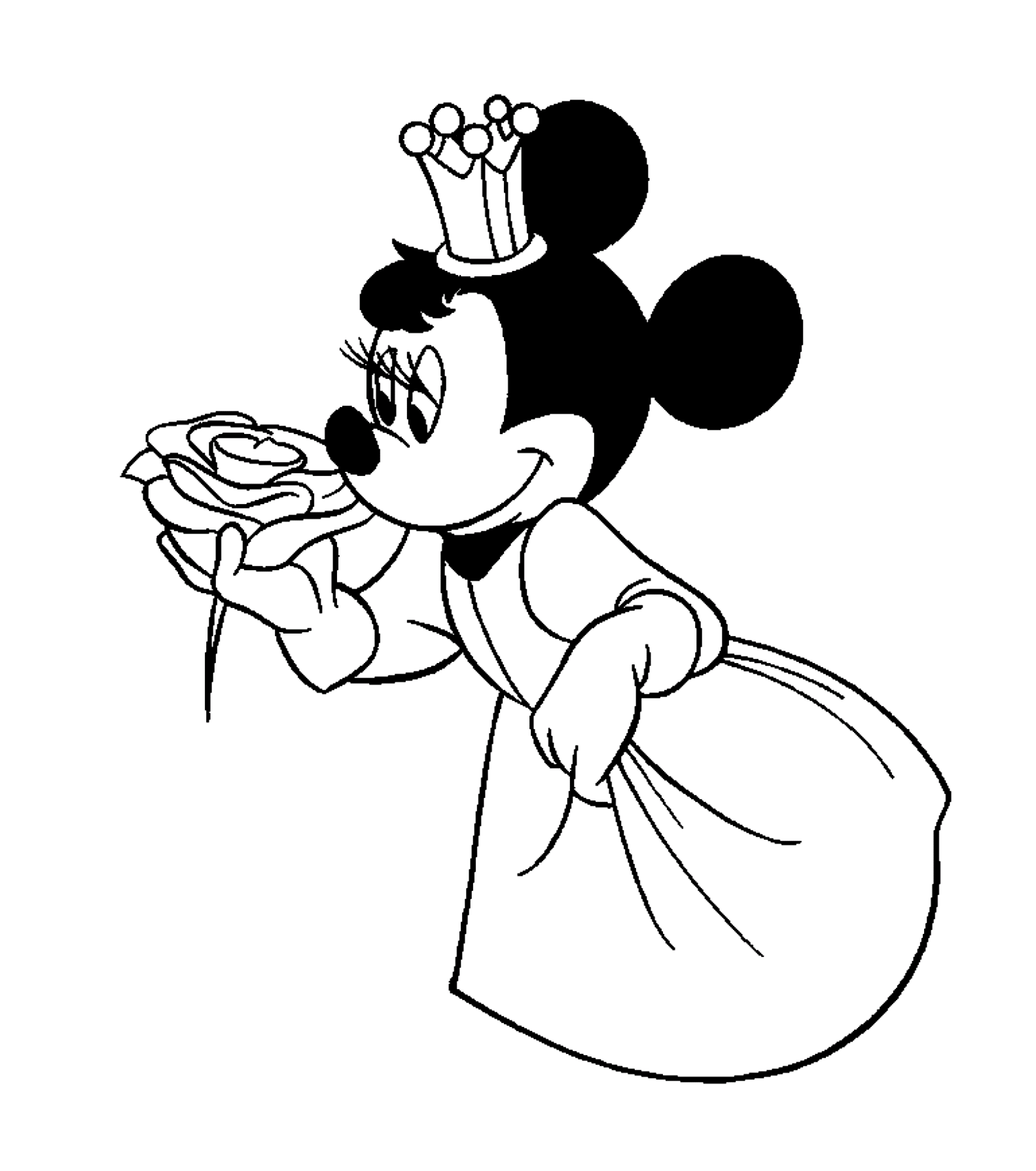 Minnie, a Princesa (Página para colorir e imprimir para crianças)