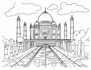 Dibujos para colorear gratis de monumentos famosos para niños