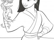 Desenhos de Mulan para colorir