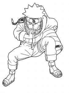 Página de Naruto para colorir e imprimir para crianças : Sobre o ataque