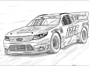 Páginas de Nascar para colorir e imprimir para crianças
