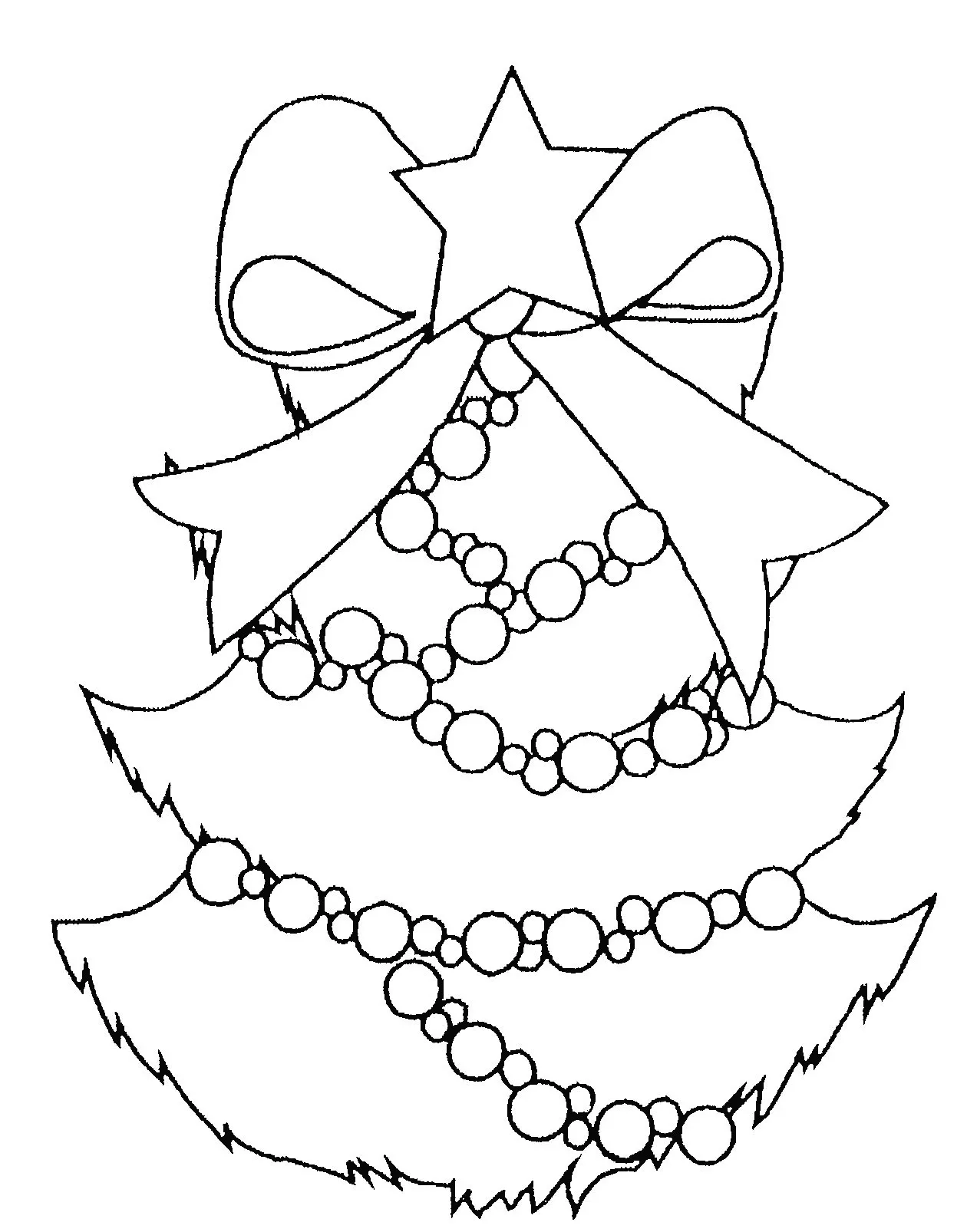 Árvore de Natal para colorir grátis para descarregar