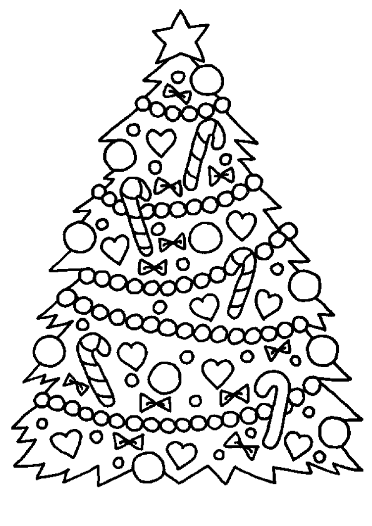 Desenhos de Árvore de Natal para Colorir