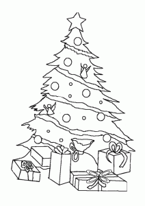 Árvore de Natal para colorir para crianças