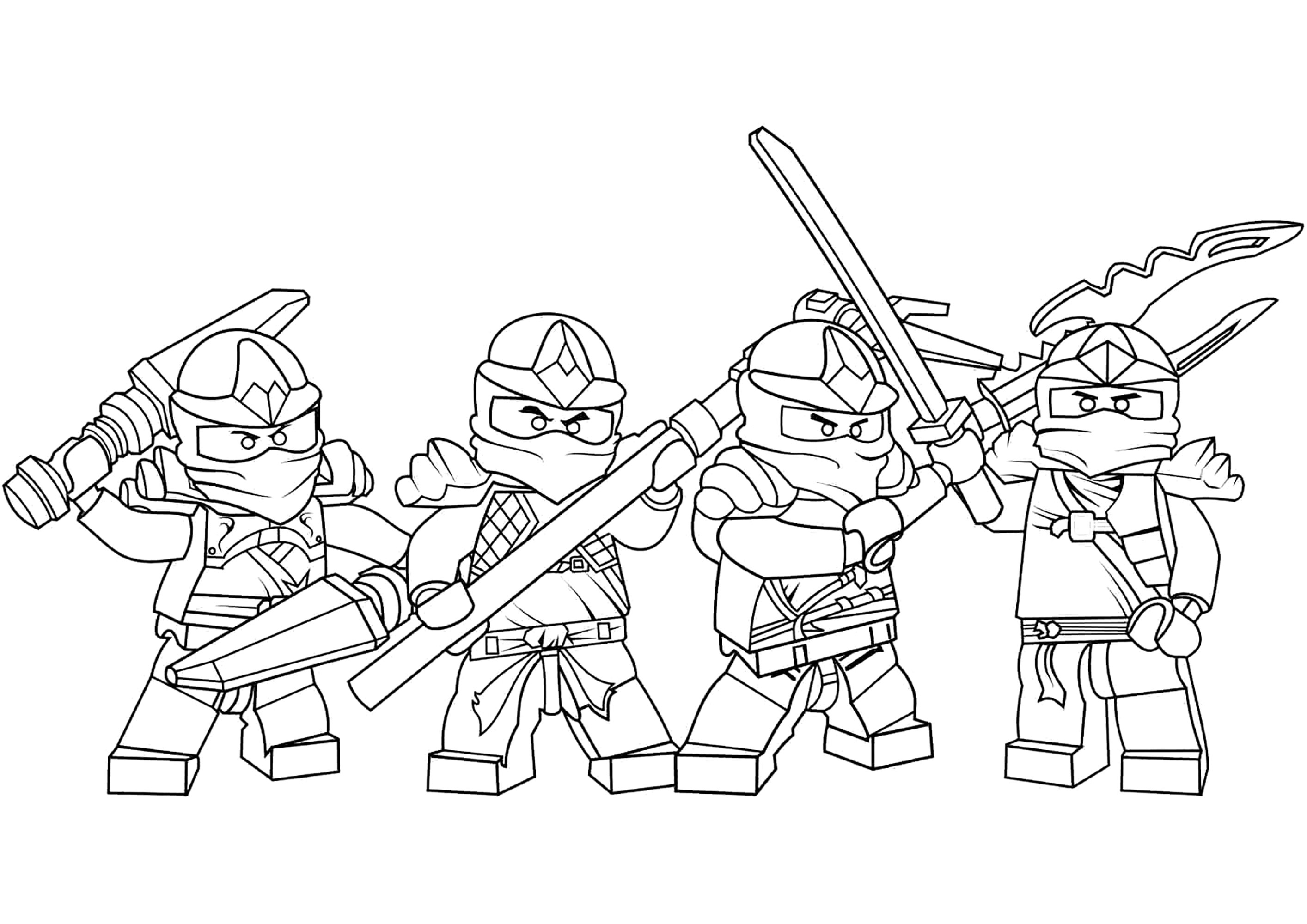 Desenho e Imagem Ninjago Ninja para Colorir e Imprimir Grátis para Adultos  e Crianças 