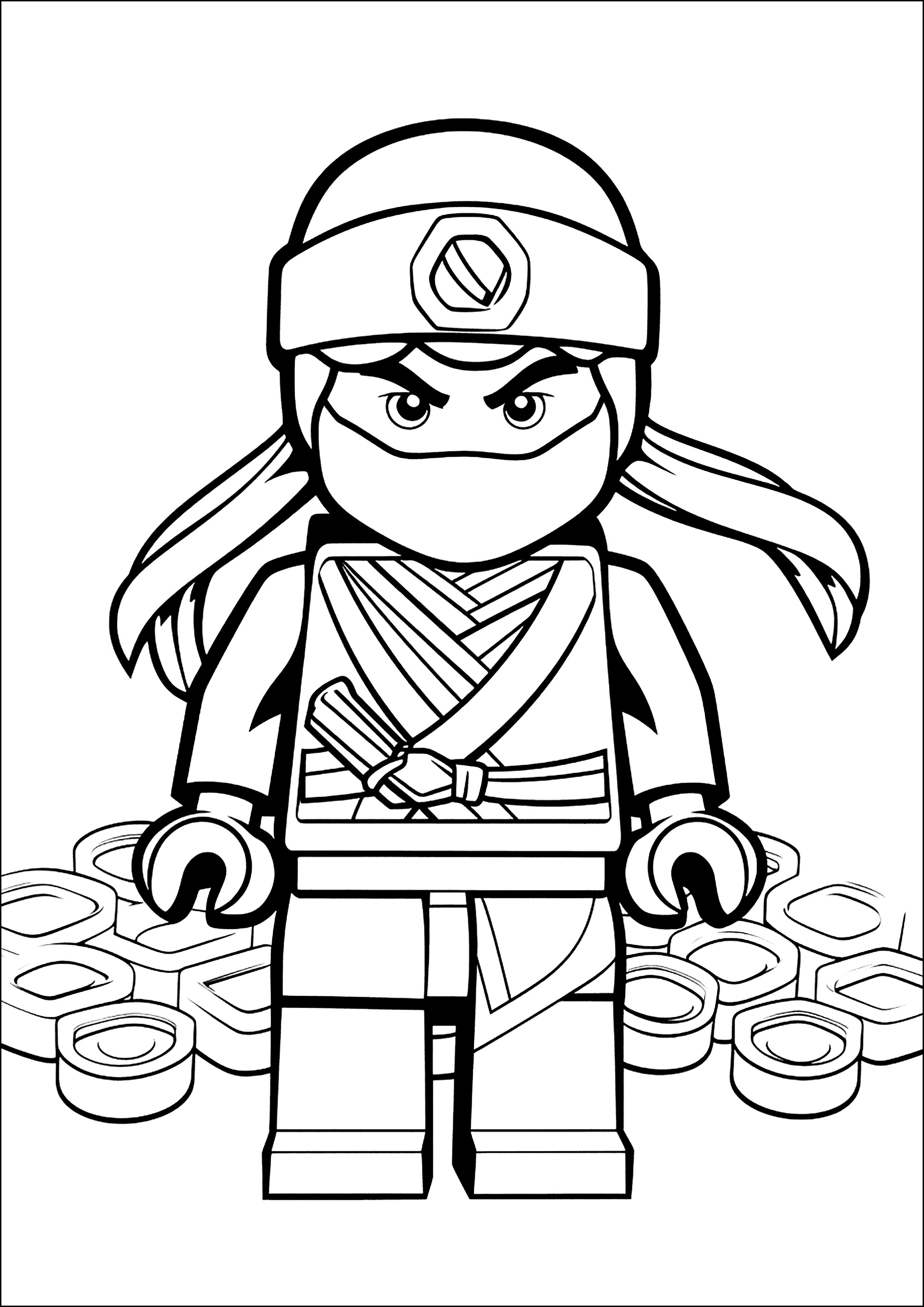 Desenhos para colorir grátis para imprimir Personagem Lego Ninjago