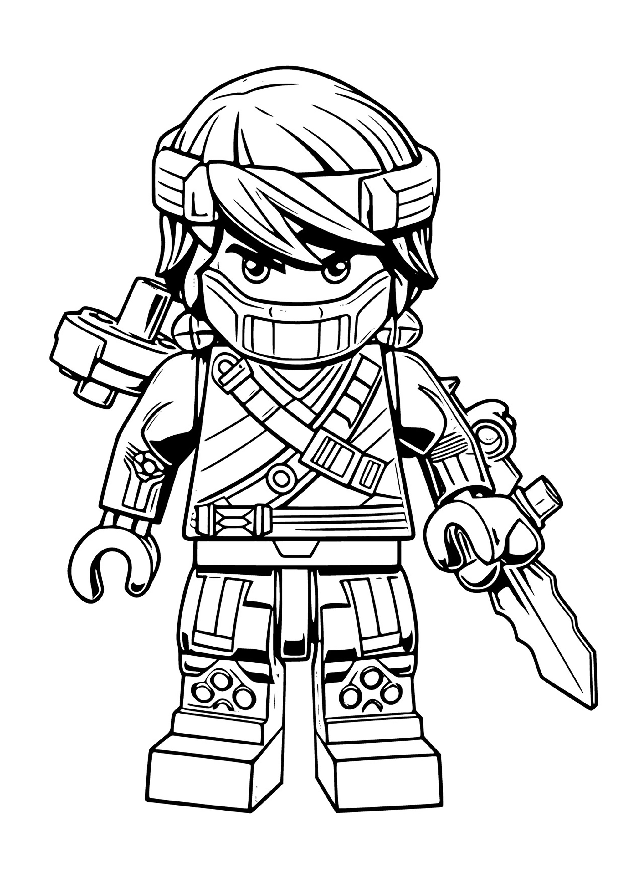 Desenhos para colorir grátis para imprimir Personagem Lego Ninjago