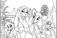 Páginas de O Cão-e a raposa para colorir e imprimir para crianças