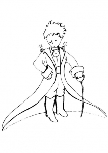 Página de para colorir e imprimir para crianças : O pequeno Príncipe: desenho simples