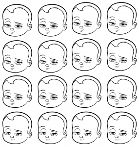 Página de para colorir e imprimir para crianças : Coloração simples de O Poderoso Chefinho para crianças