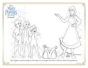 O retorno de Mary Poppins à colorier
