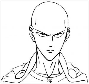 Um Punch Man para colorir páginas para crianças