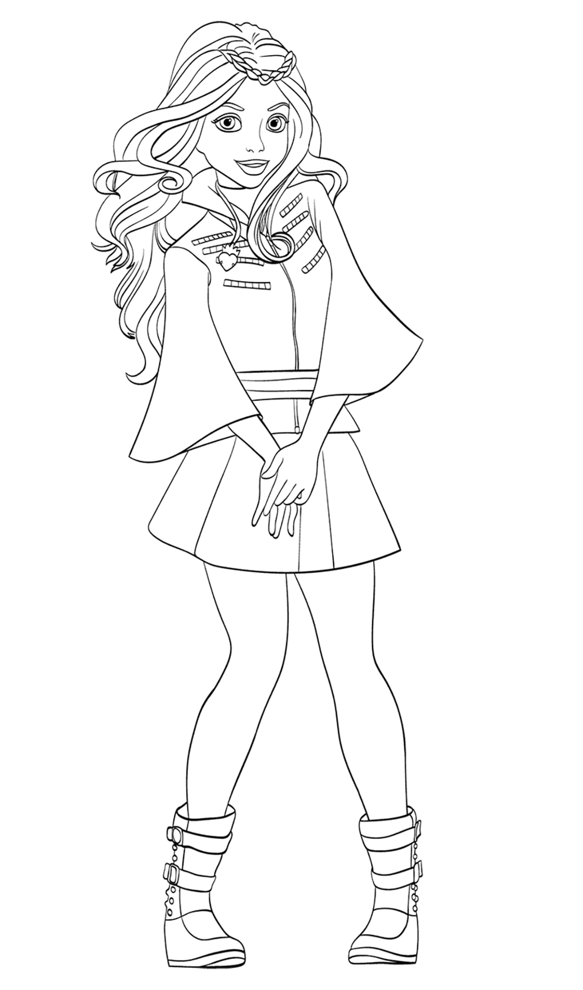 Desenhos simples para colorir gratuitos para crianças de Os descendentes Desenhos simples para colorir gratuitos para crianças de Os descendentes