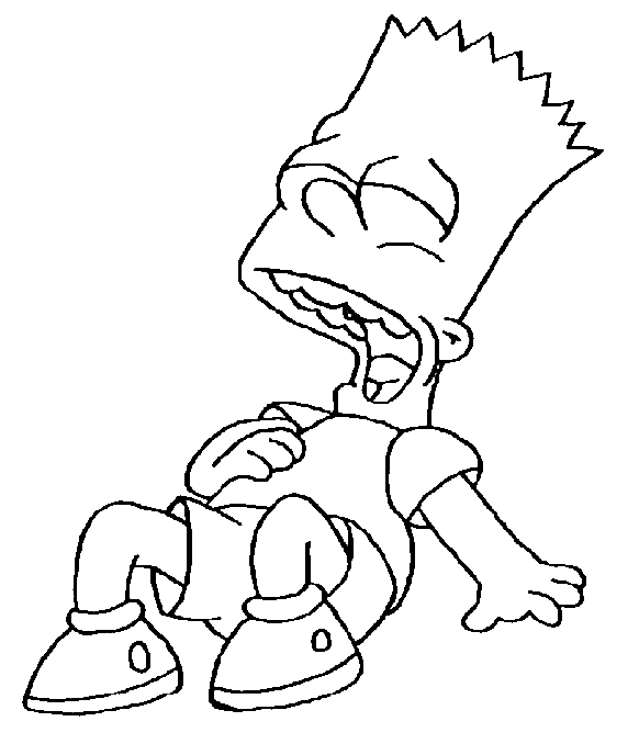 Desenhos de Bart Simpson Triste para Colorir e Imprimir 