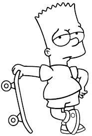 Bart Simpson e o seu skate