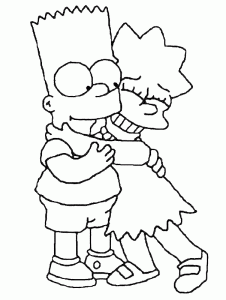 Imagem de Os Simpsons para imprimir e colorir
