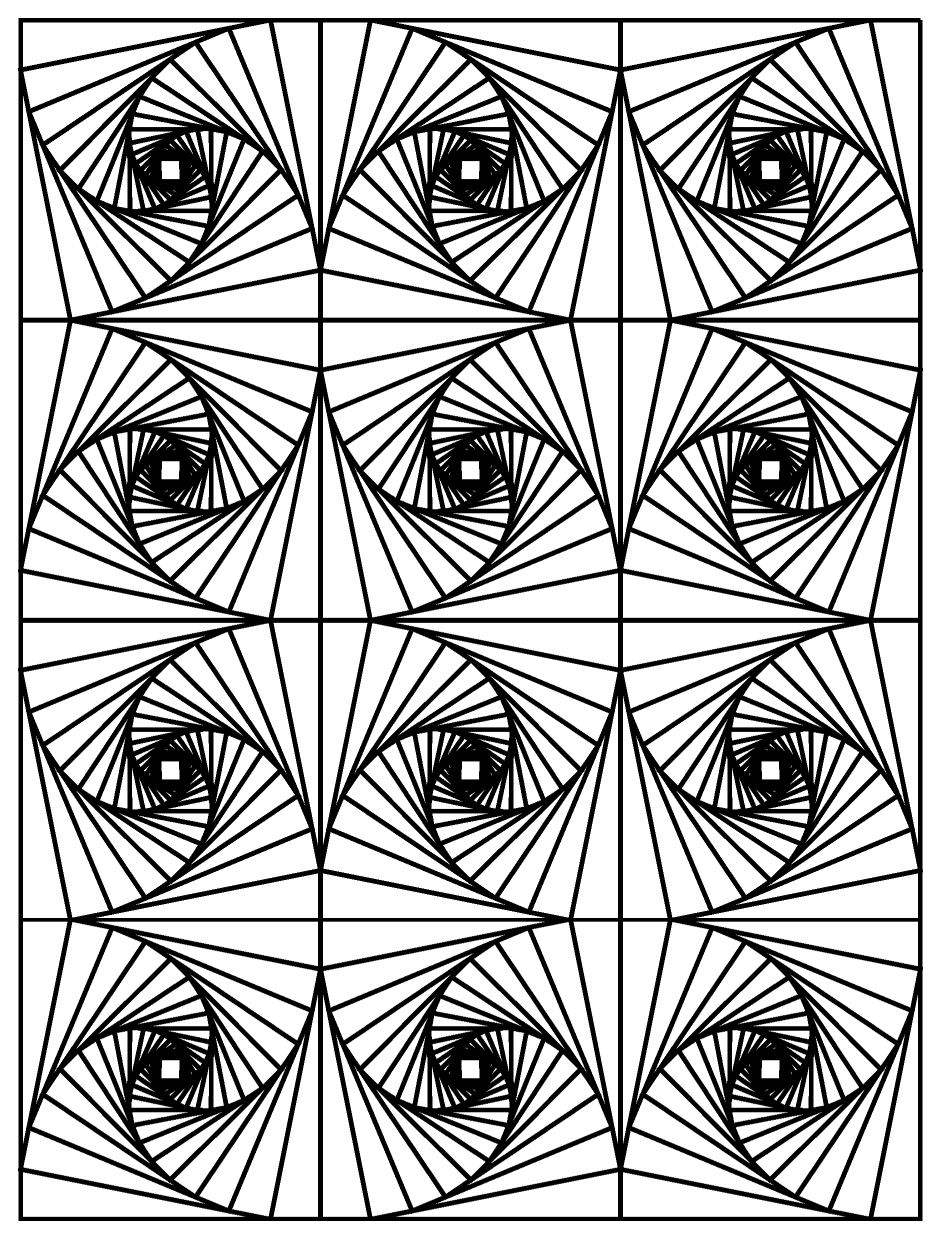Cor op art ilusão optique - 3