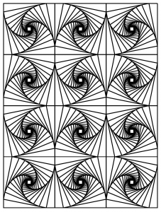 Cor op art ilusão optique 3