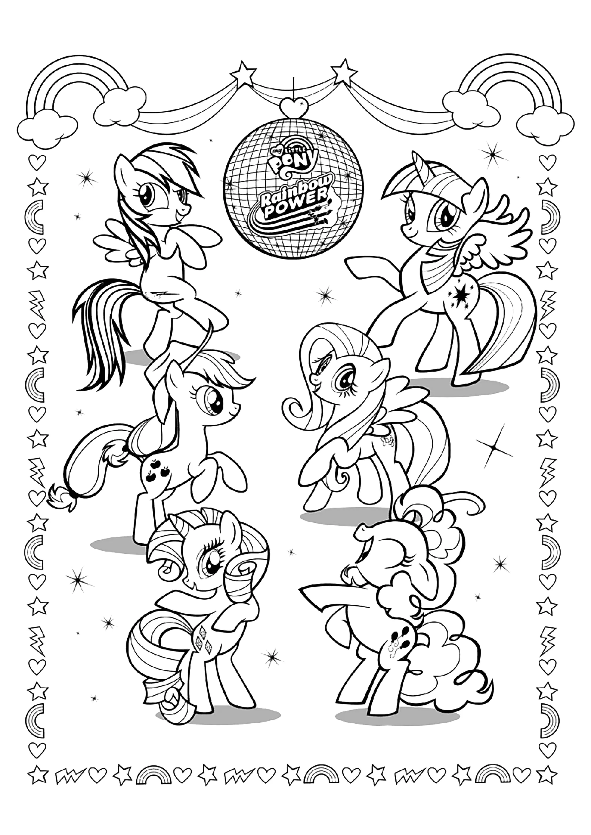 Festa do Palace Pets - Páginas de Palace Pets para colorir para crianças, image size:2000x2828