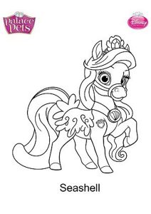 Página de Palace Pets para colorir e imprimir para crianças : Concha